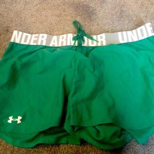 Green under armor shorts